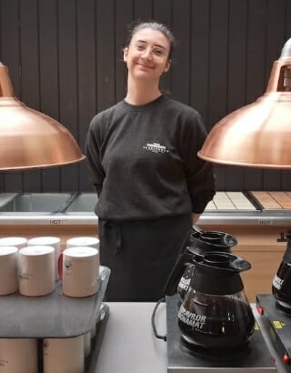 Waitress Serving Food