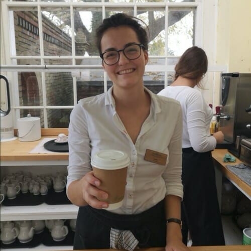 Girl Serving Coffee In The Orangery Girl Serving Coffee In The Orangery